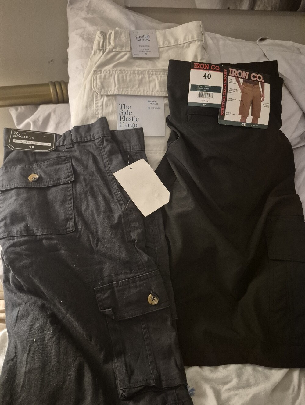 Men’s Cargo Pants - Waist (40) 3 Pair, NWT